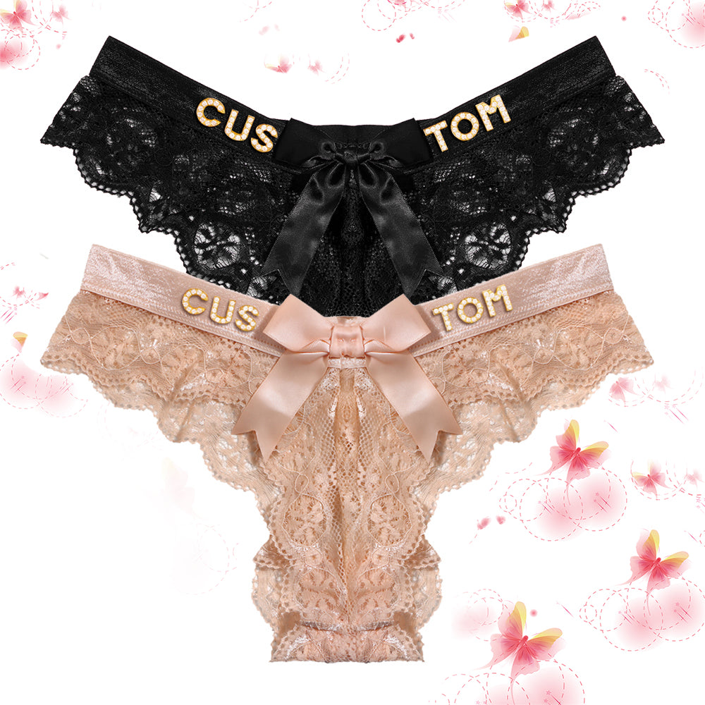 2 piece Customized letter thong