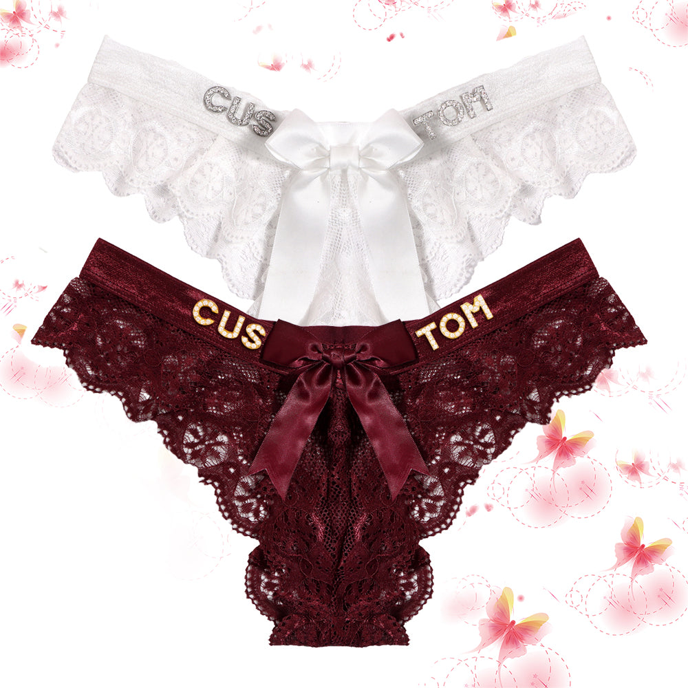 2 piece Customized letter thong