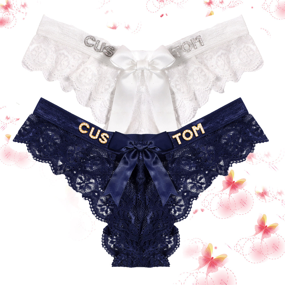 2 piece Customized letter thong