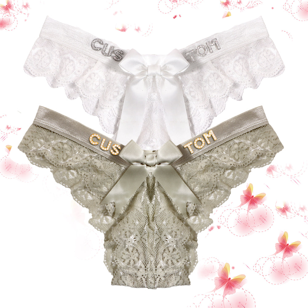 2 piece Customized letter thong