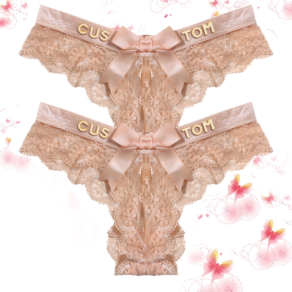 2 piece Customized letter thong