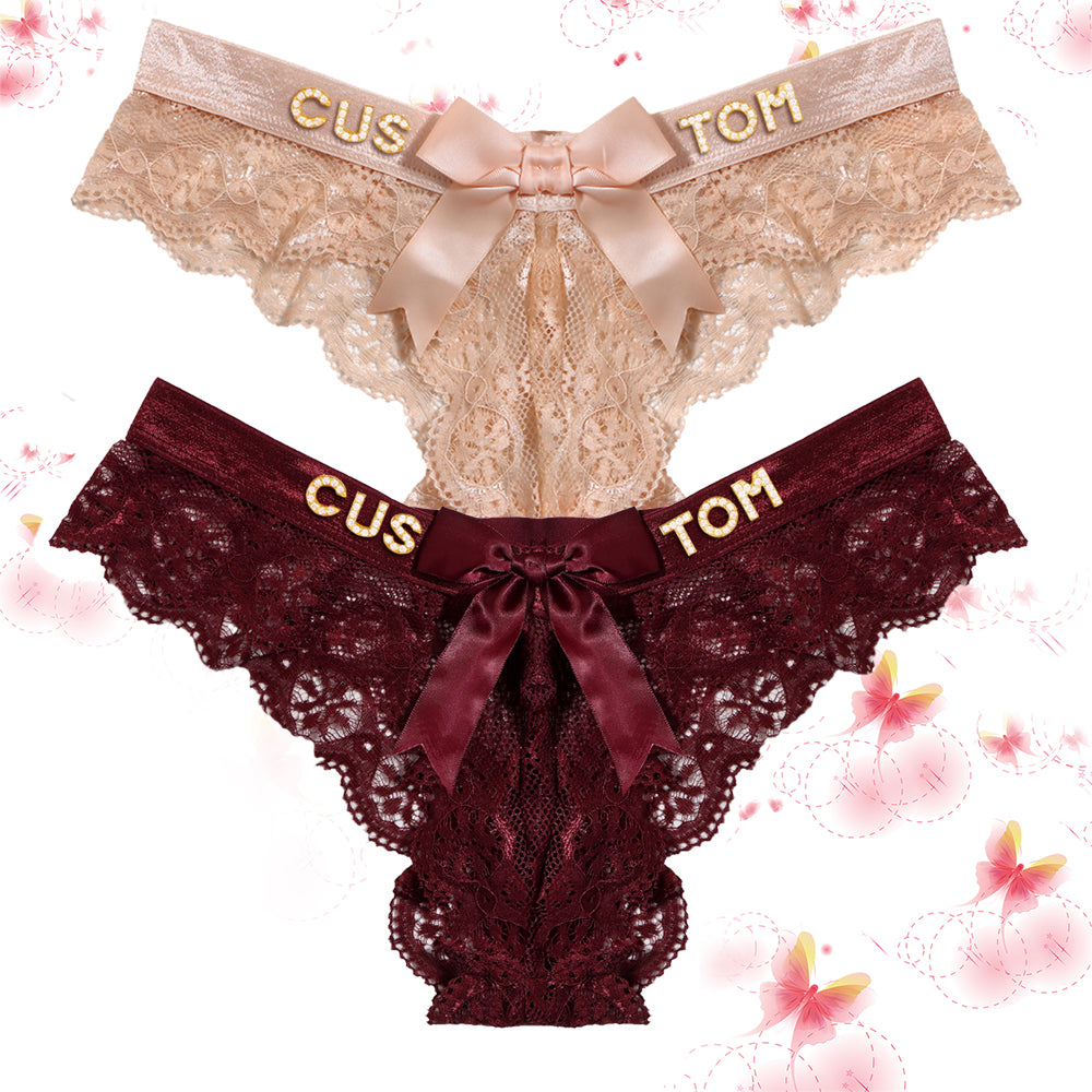 2 piece Customized letter thong