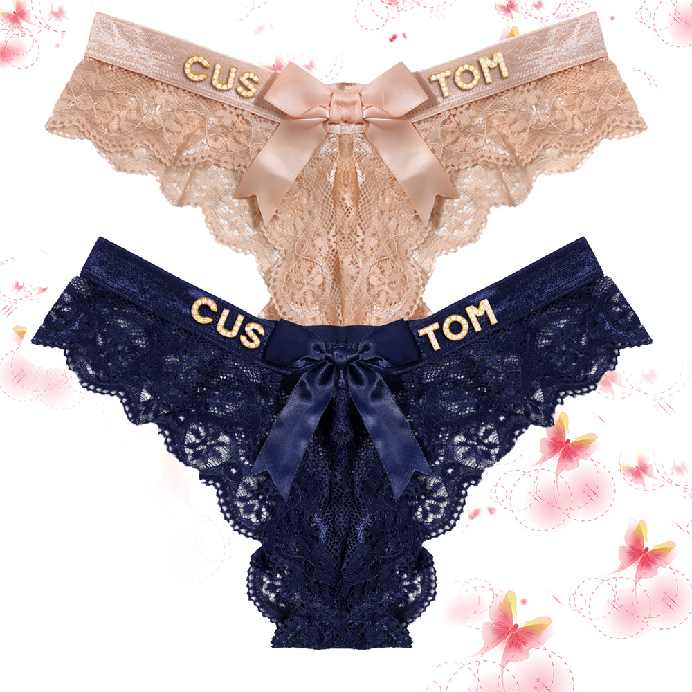 2 piece Customized letter thong