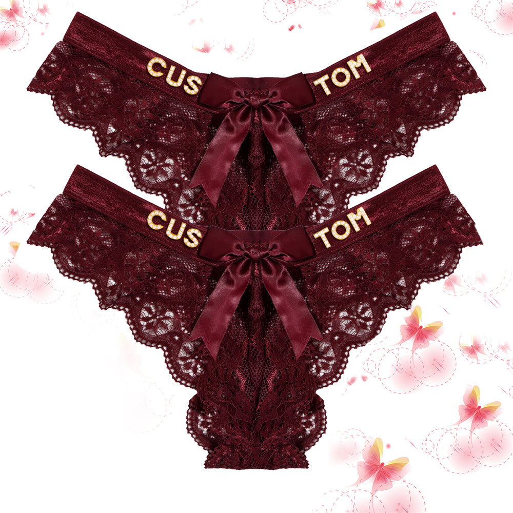 2 piece Customized letter thong