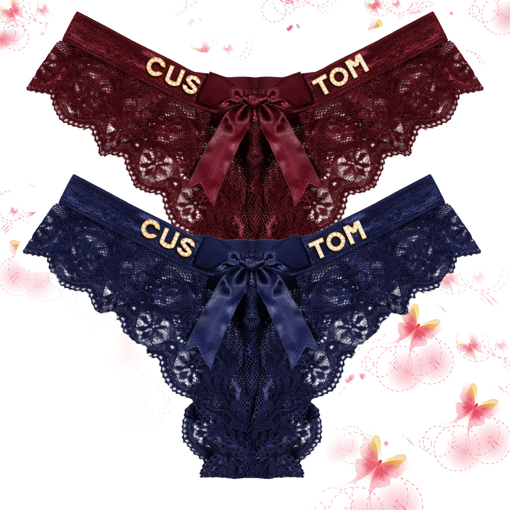 2 piece Customized letter thong