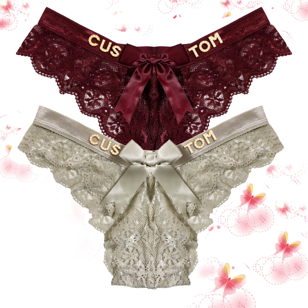 2 piece Customized letter thong