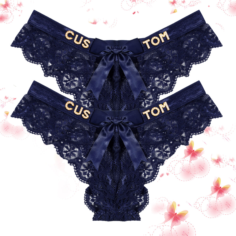 2 piece Customized letter thong