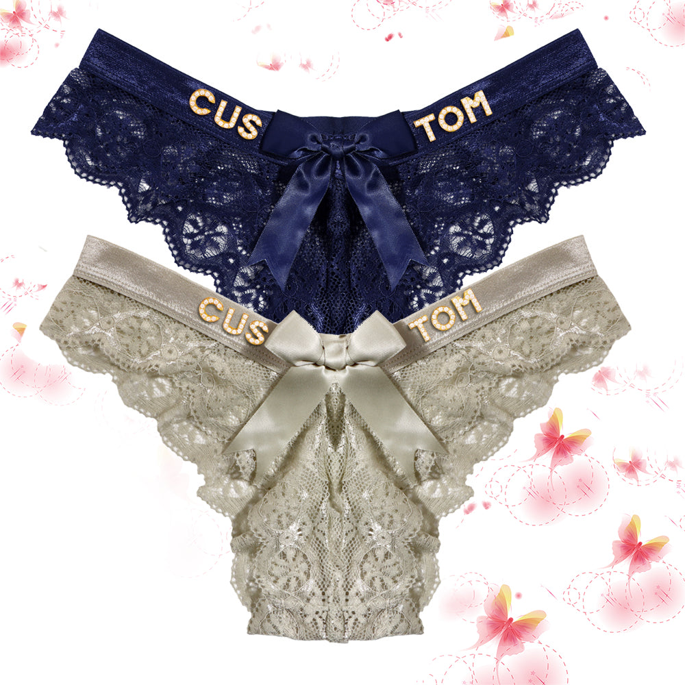 2 piece Customized letter thong