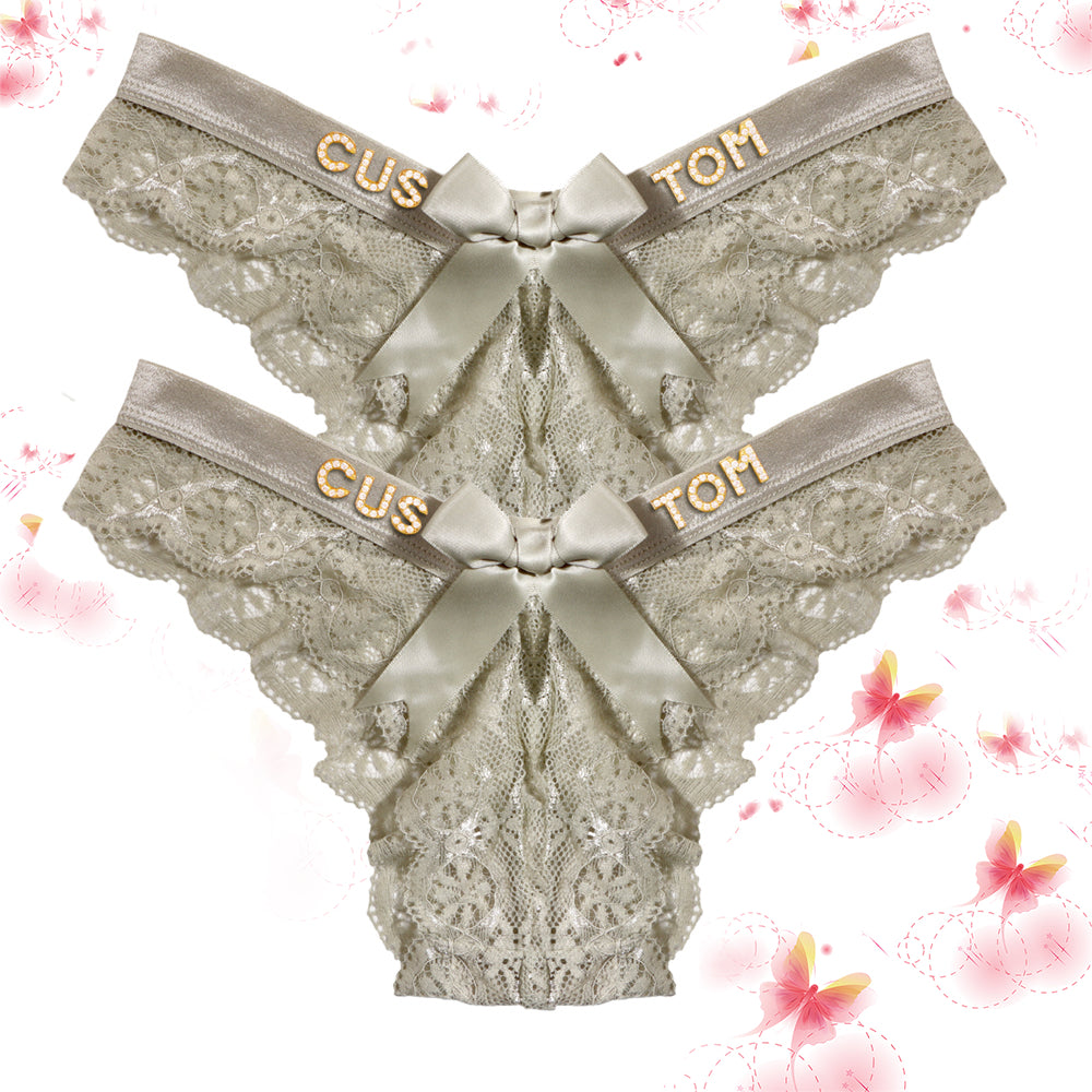 2 piece Customized letter thong