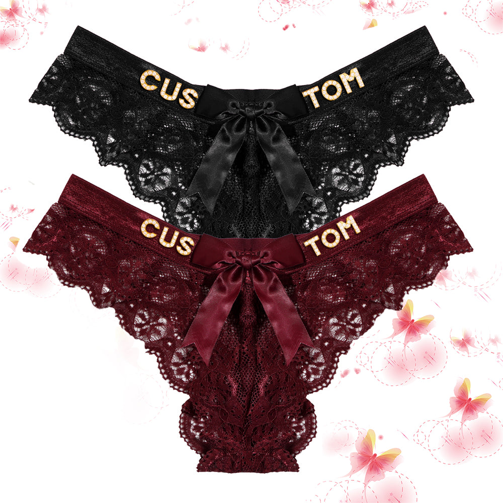 2 piece Customized letter thong