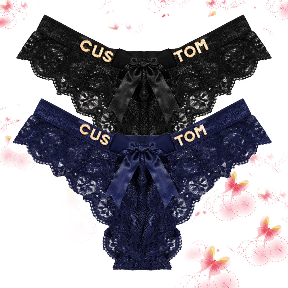 2 piece Customized letter thong