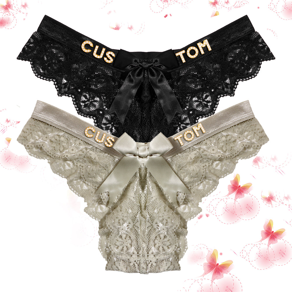 2 piece Customized letter thong