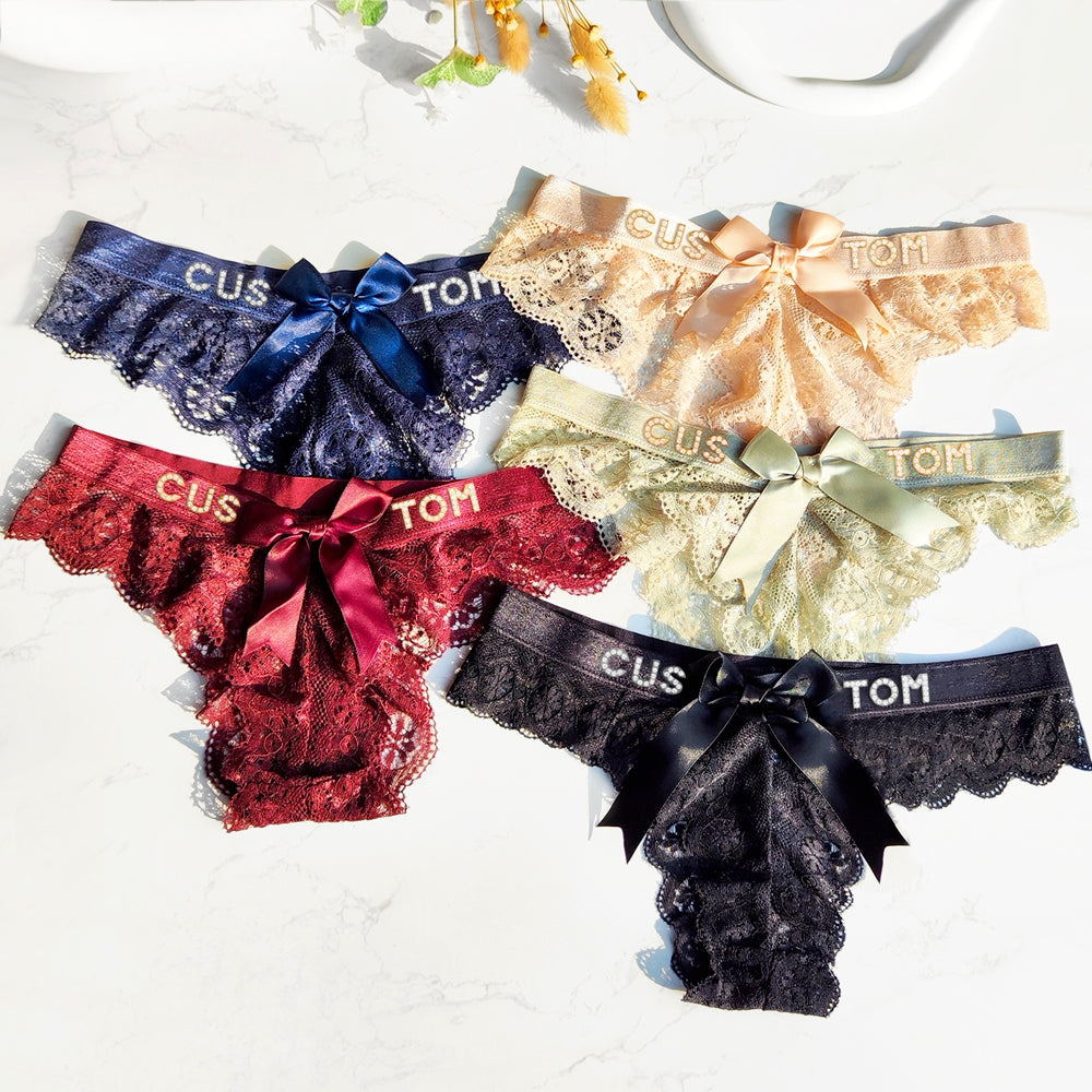 2 piece Customized letter thong