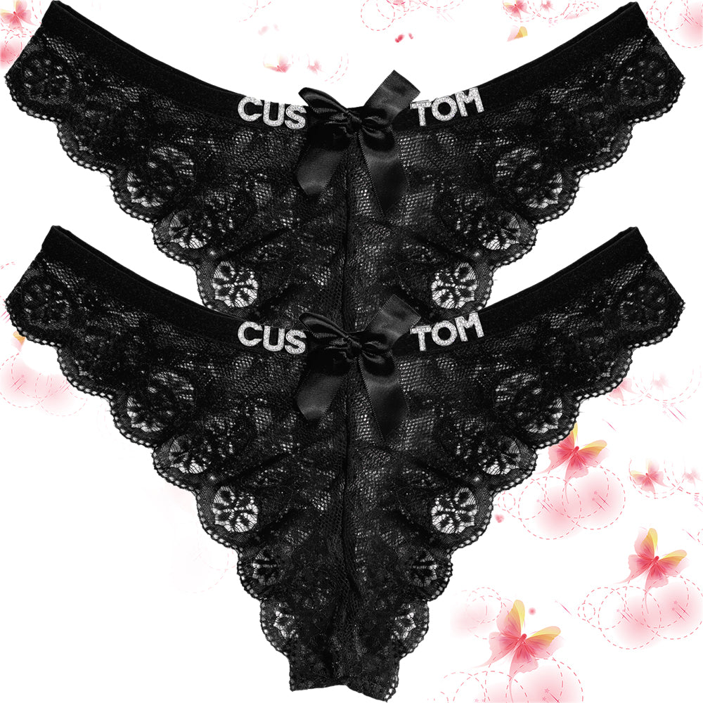 2 piece Customized letter thong