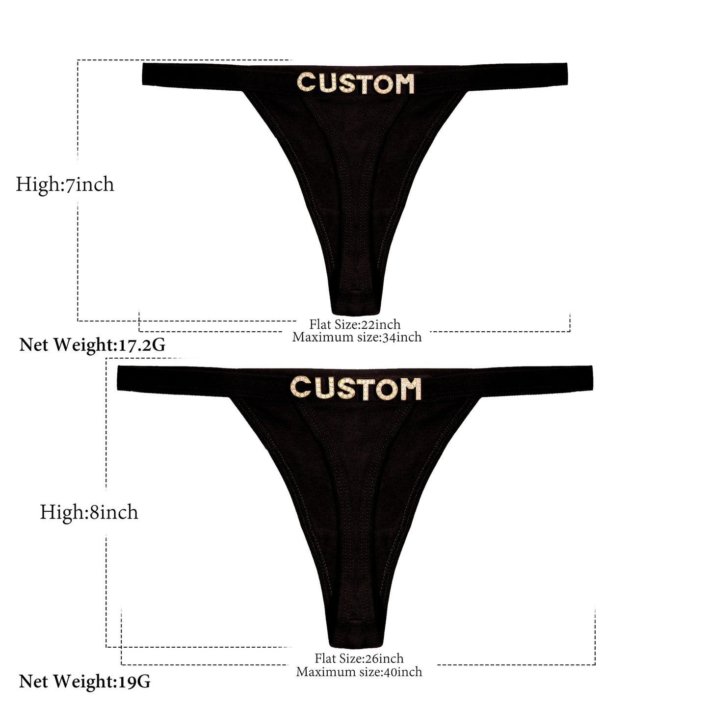 Personalized Thongs With Names,Custom Underwear for Women