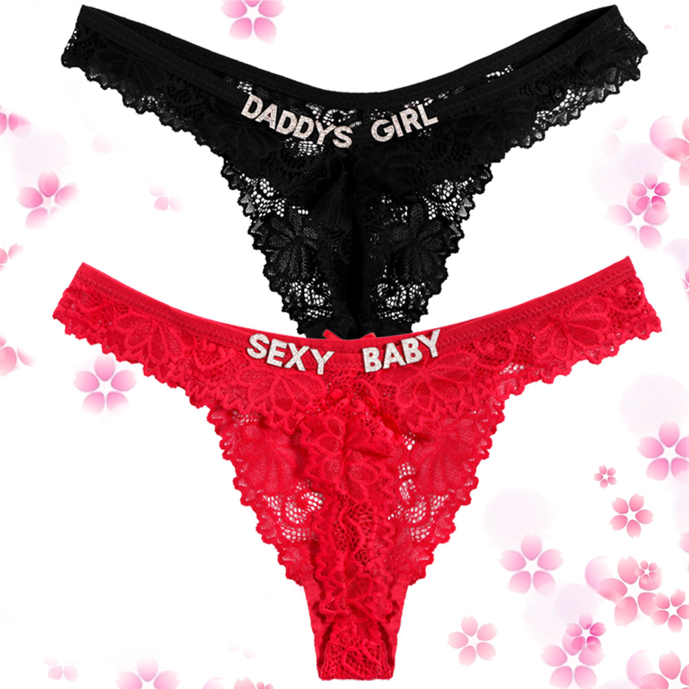 2-Pack Personalized Custom Thongs with Names