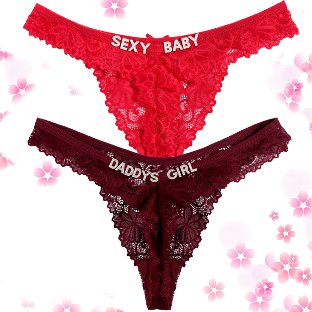 2-Pack Personalized Custom Thongs with Names