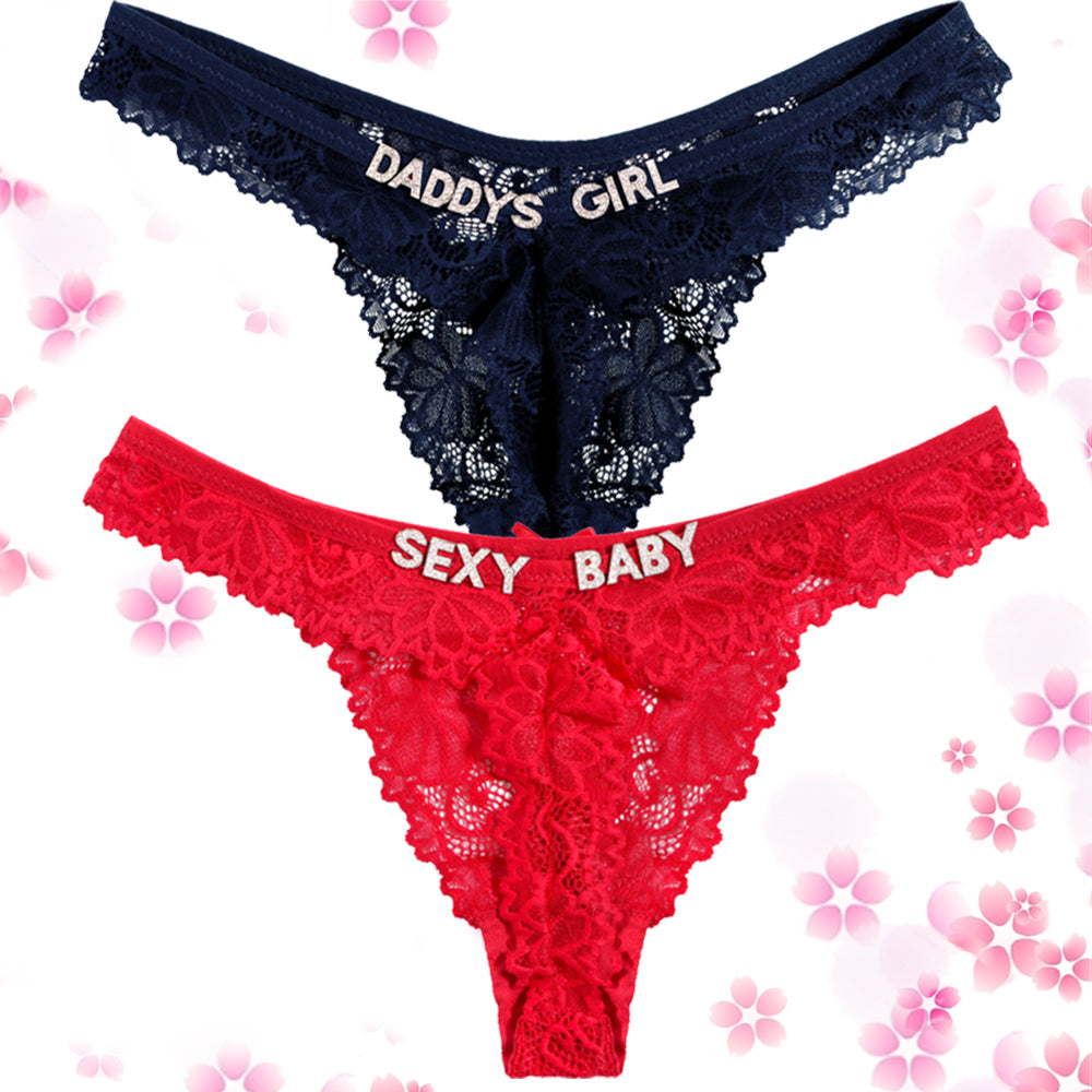 2-Pack Personalized Custom Thongs with Names