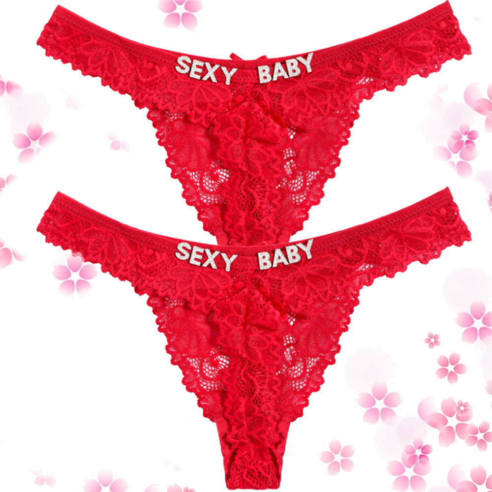2-Pack Personalized Custom Thongs with Names