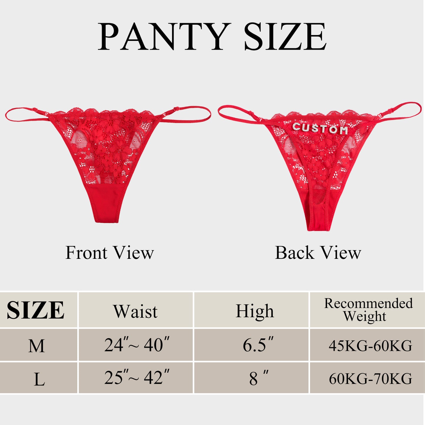 2 pieces Personalized Custom Tanga