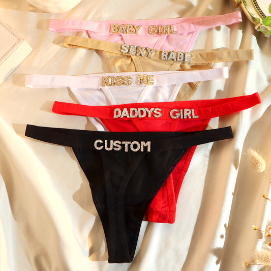 Personalized Thongs With Names,Custom Underwear for Women