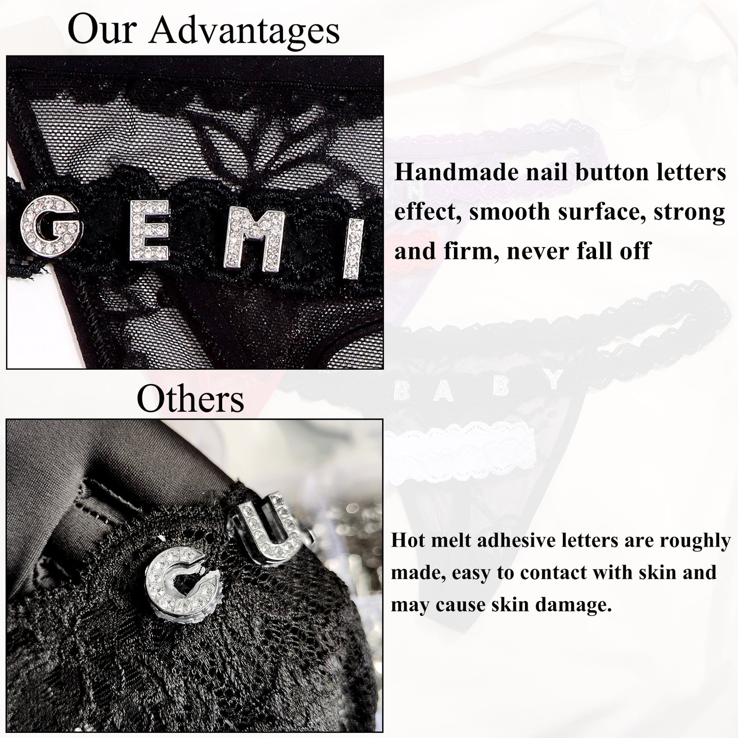 Custom Lettered Lace Thong