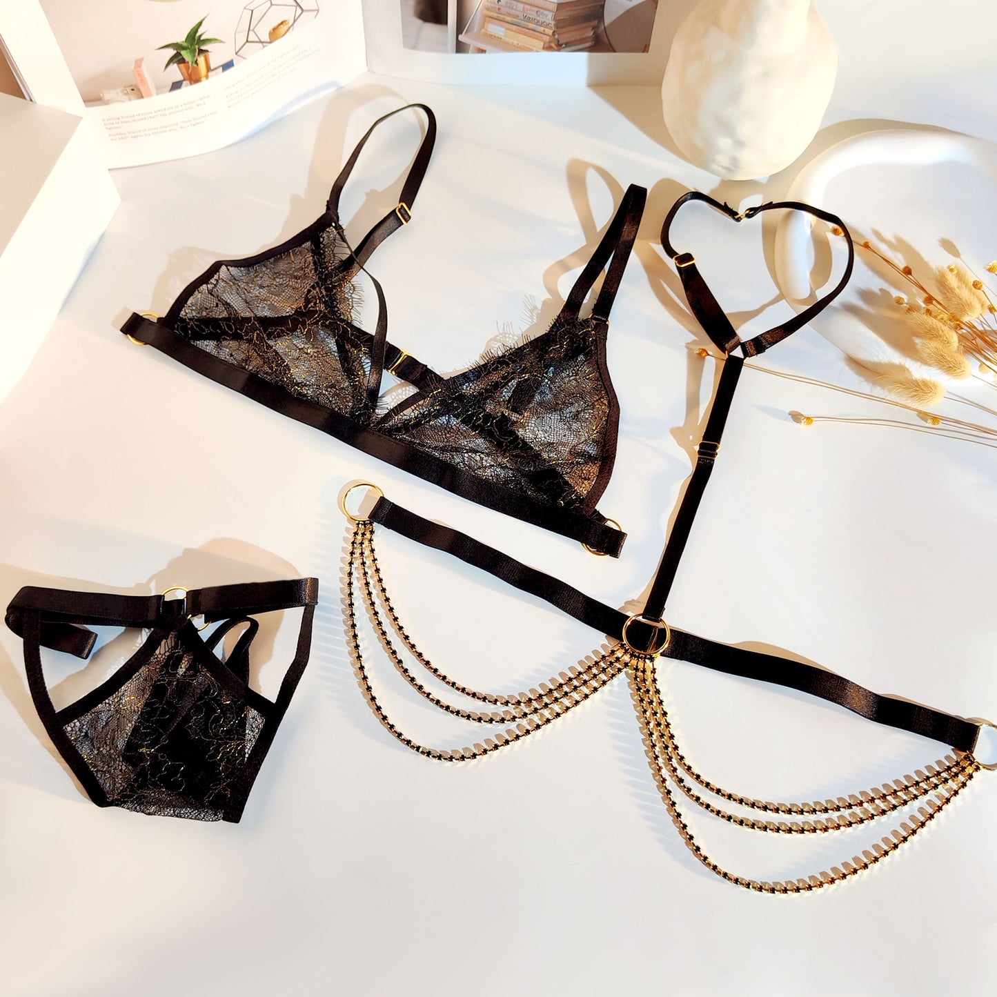 Women Lingerie Set Personalized Name Bra