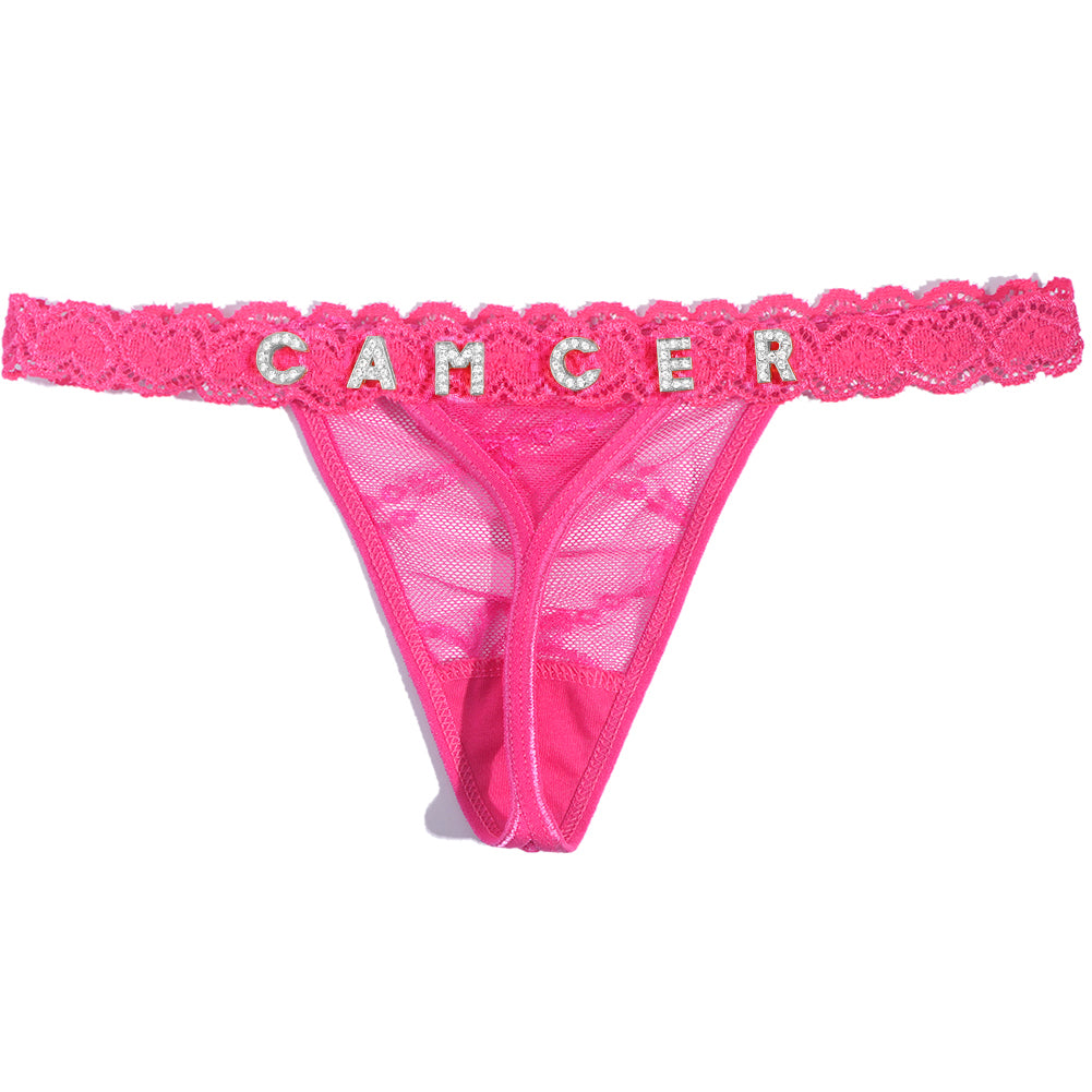 Custom Lettered Lace Thong