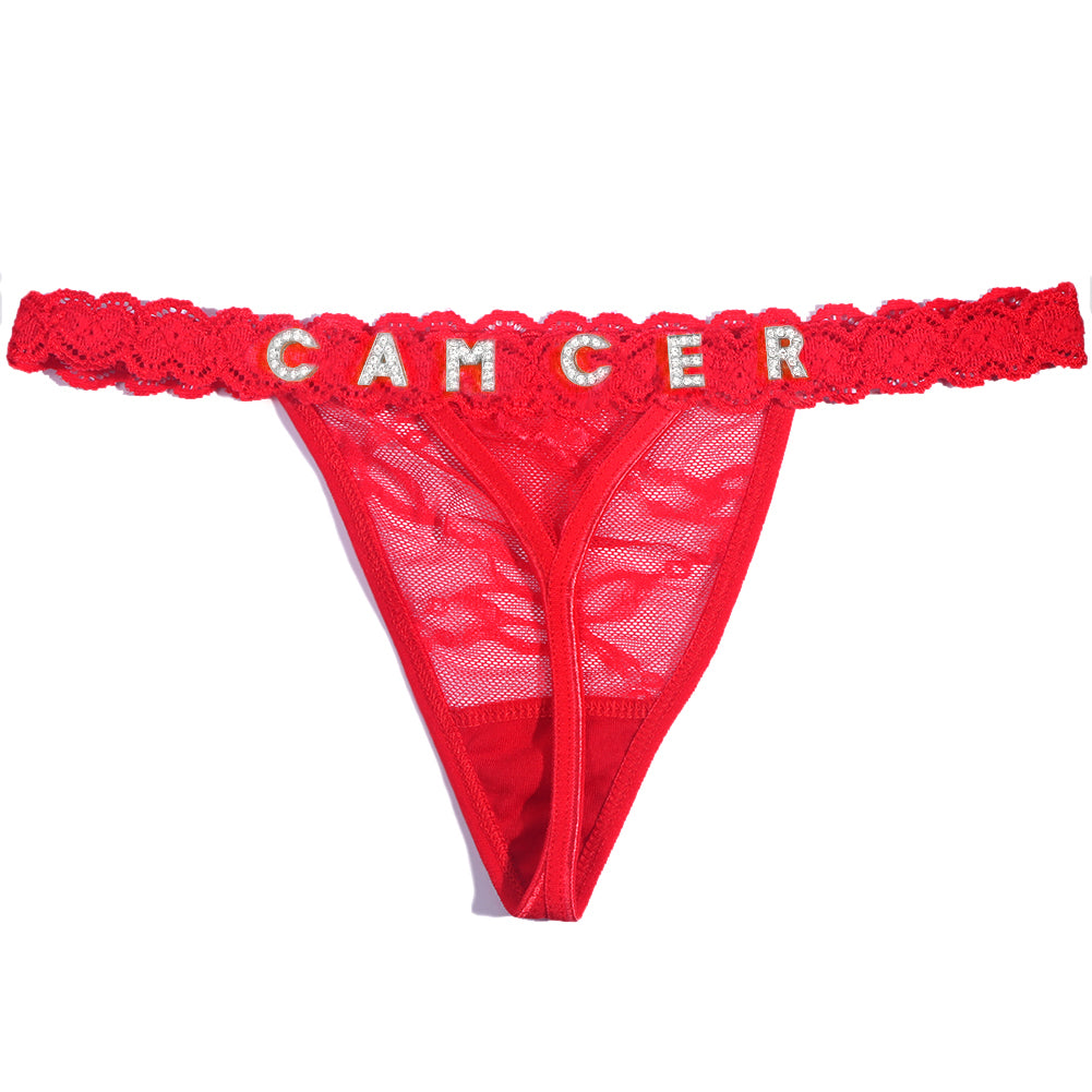 Custom Lettered Lace Thong