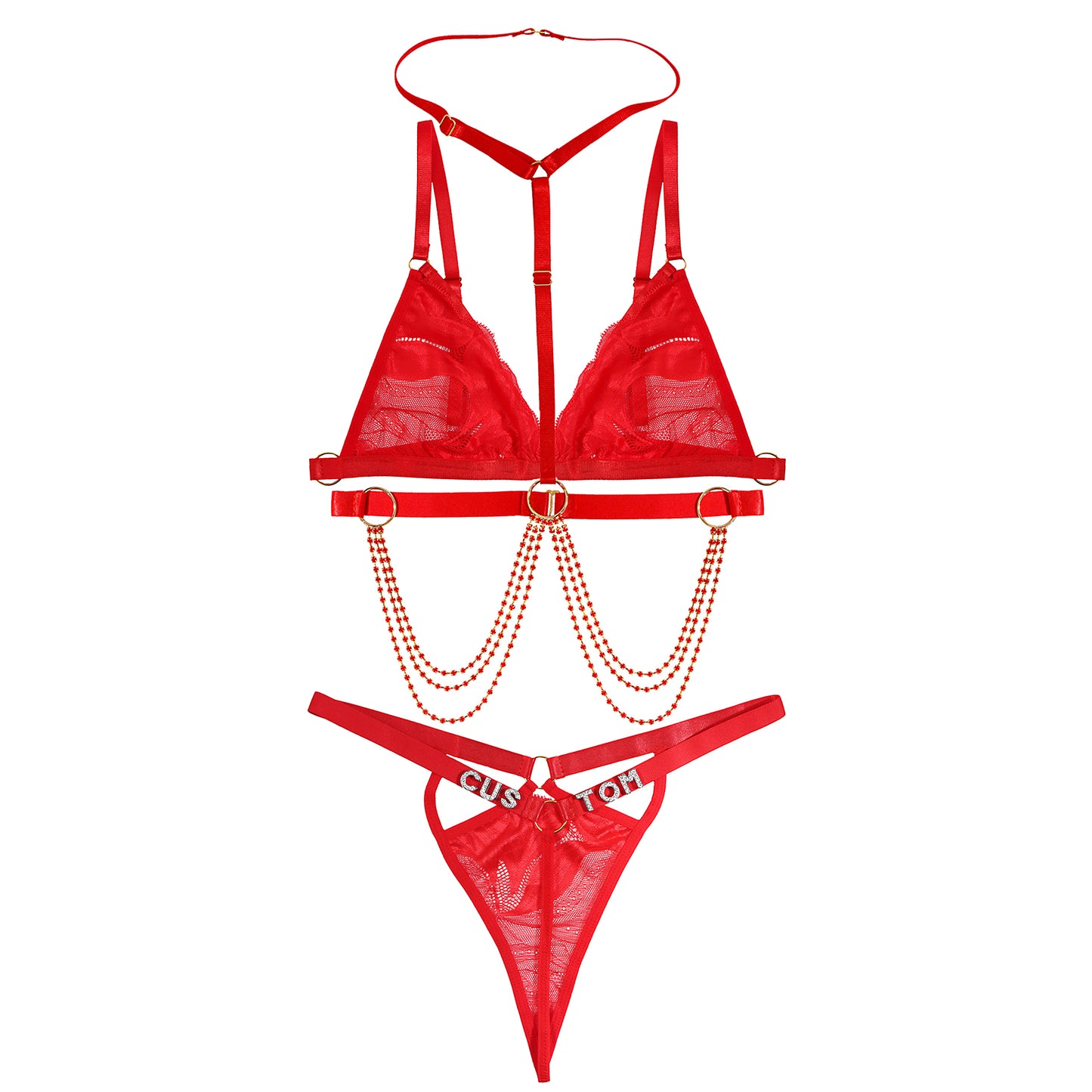 Women Lingerie Set Personalized Name Bra