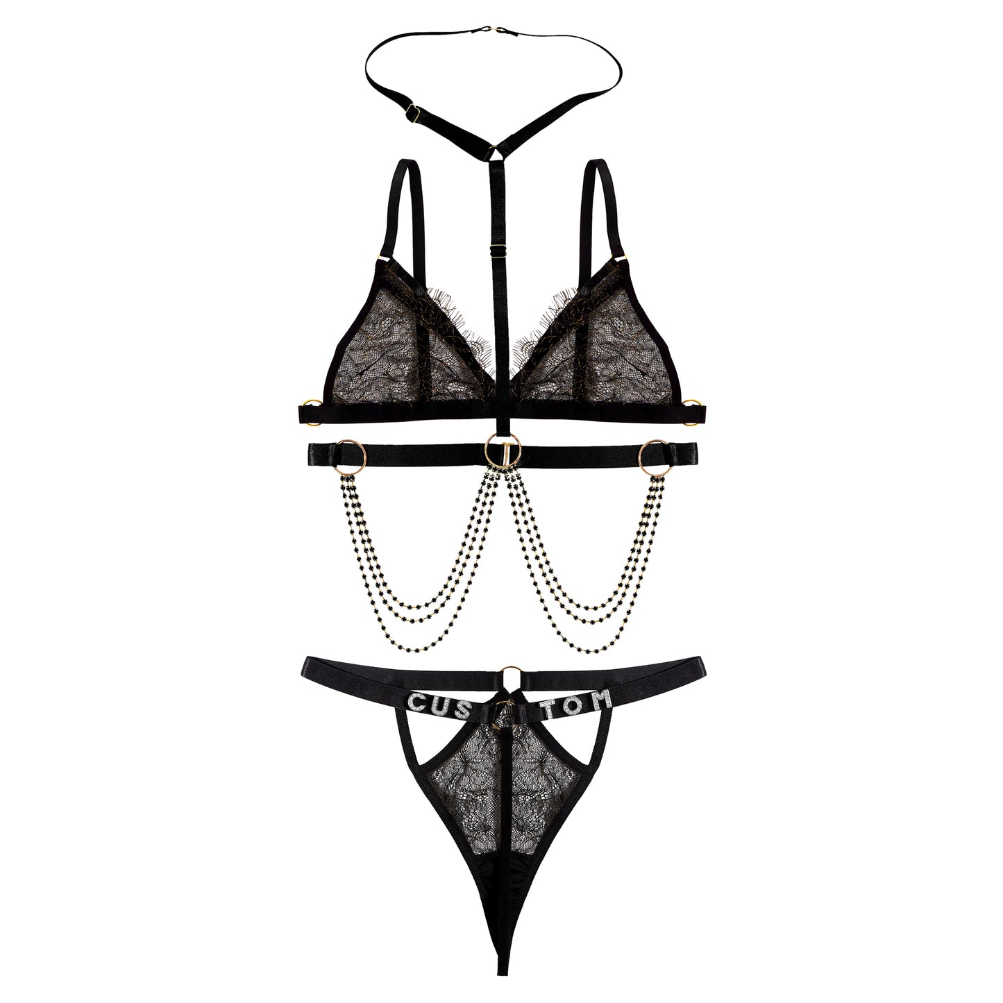 Women Lingerie Set Personalized Name Bra