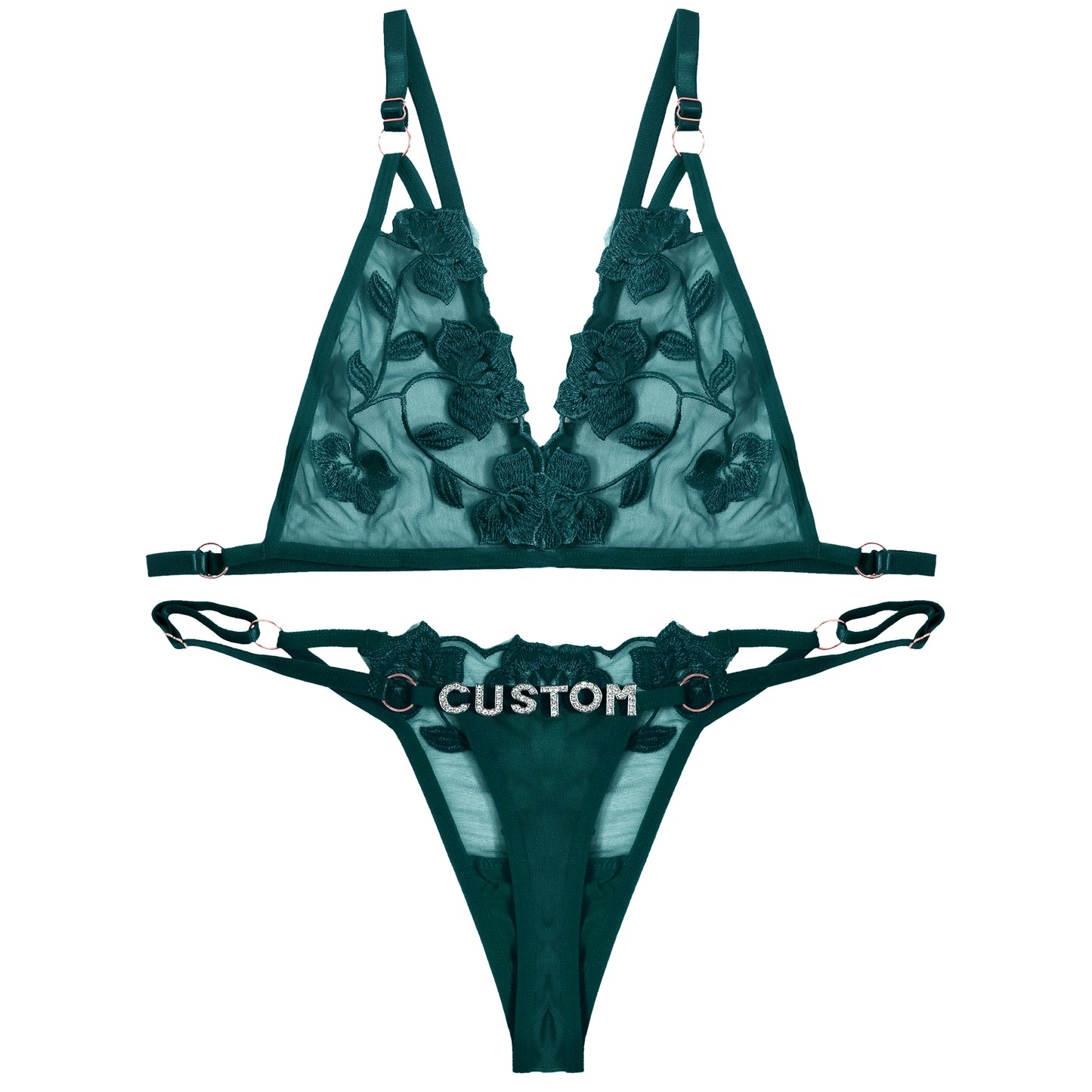 Sexy Custom Name Bra and Panty Lingerie Sets